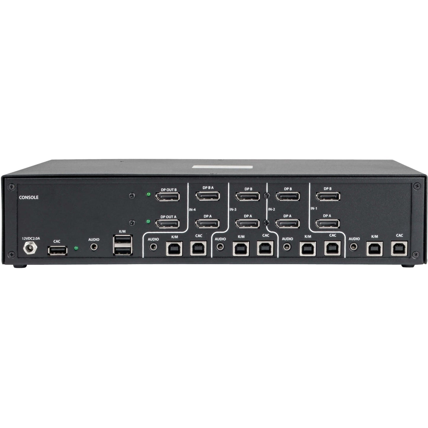 Tripp Lite Secure KVM Switch 4-Port Dual Monitor DisplayPort to DisplayPort 4K NIAP PP3.0 Audio CAC TAA