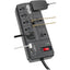 Tripp Lite 8-Outlet Surge Protector with 2 USB Ports (2.1A Shared) 8 ft. (2.43 m) Cord 1200 Joules Tel/Modem Black