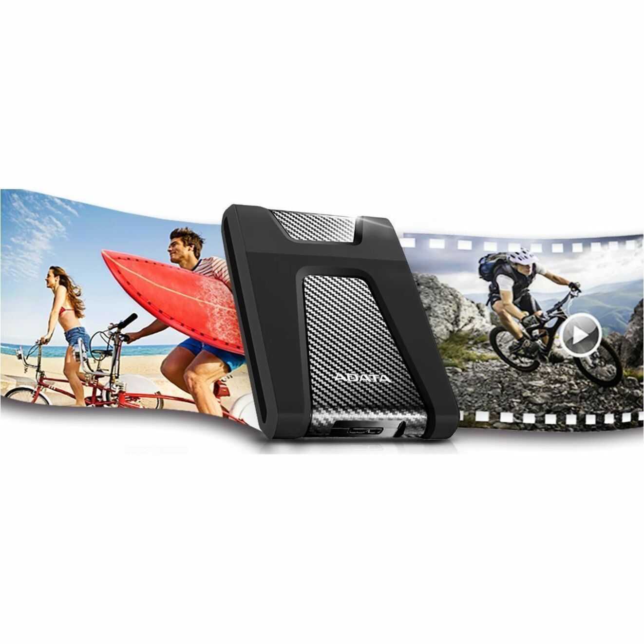 Adata DashDrive Durable HD650 AHD650-1TU31-CBK 1 TB Portable Hard Drive - 2.5" External - Black