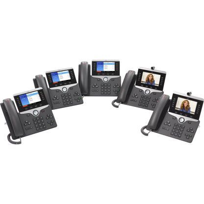 Cisco 8845 IP Phone - Corded/Cordless - Corded - Bluetooth - Wall Mountable Tabletop - Charcoal - TAA Compliant