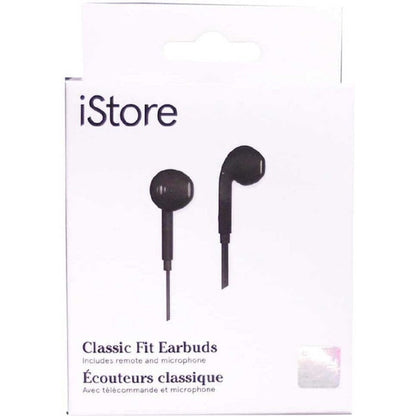 iStore Classic Fit Earbuds (Matte Black)