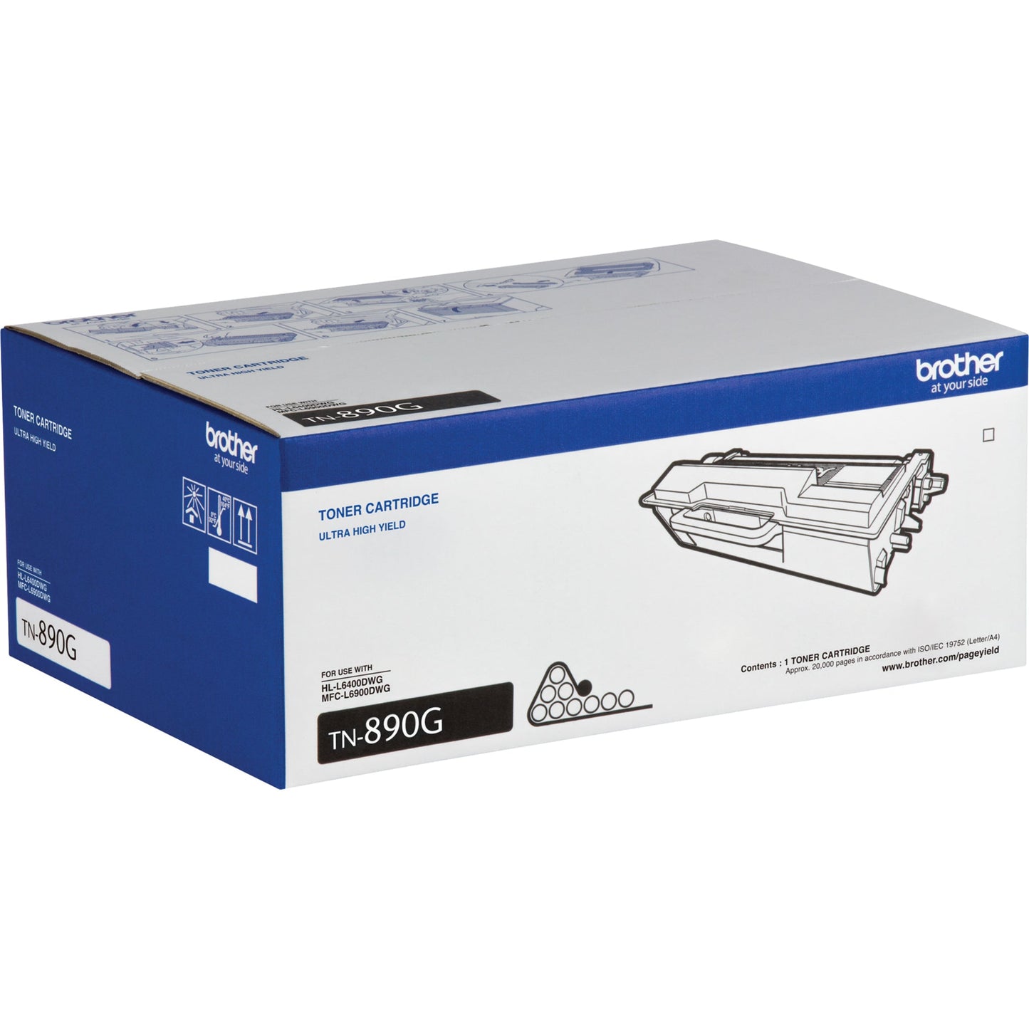 Brother TN890G TAA-Compliant Ultra High-yield Black Toner Cartridge