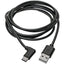 Tripp Lite USB 2.0 Hi-Speed Cable A to USB Type C USB C M/M Right-Angle 6ft 6'