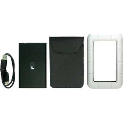 Fantom Drives 1TB Portable Hard Drive - Robusk Mini - 7200RPM USB 3 Aluminum Black FRM1000P-G Government Drop Ship Only
