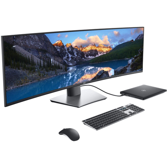 Dell UltraSharp U4919DW 49" Dual Quad HD (DQHD) Curved Screen LCD Monitor - 32:9 - Black Silver