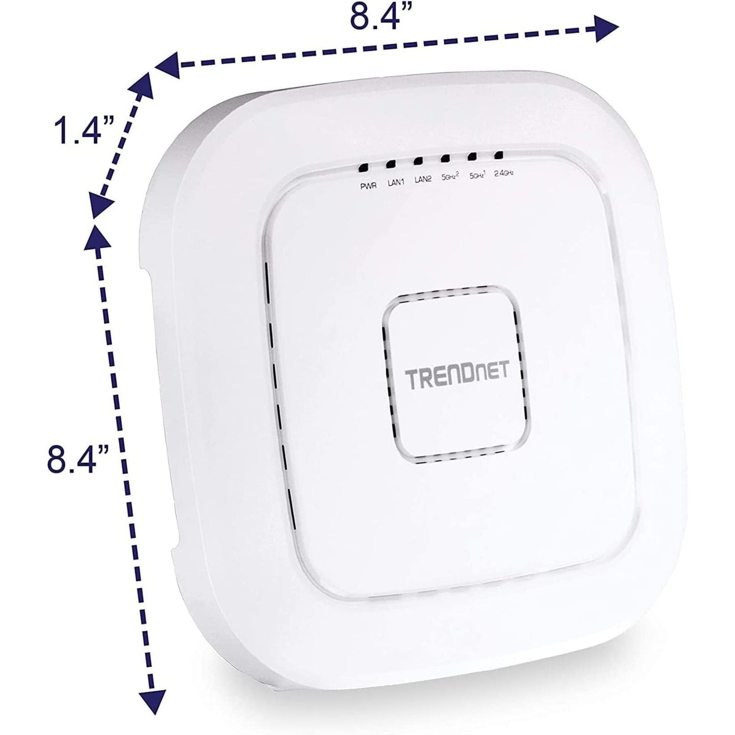 TRENDnet AC2200 Tri-Band PoE+ Indoor Wireless Access Point 867Mbps WiFi AC + 400Mbps WiFi N Bands Wave 2 MUMIMO Client bridge WDS AP WDS Bridge WDS Station Repeater Modes White TEW-826DAP