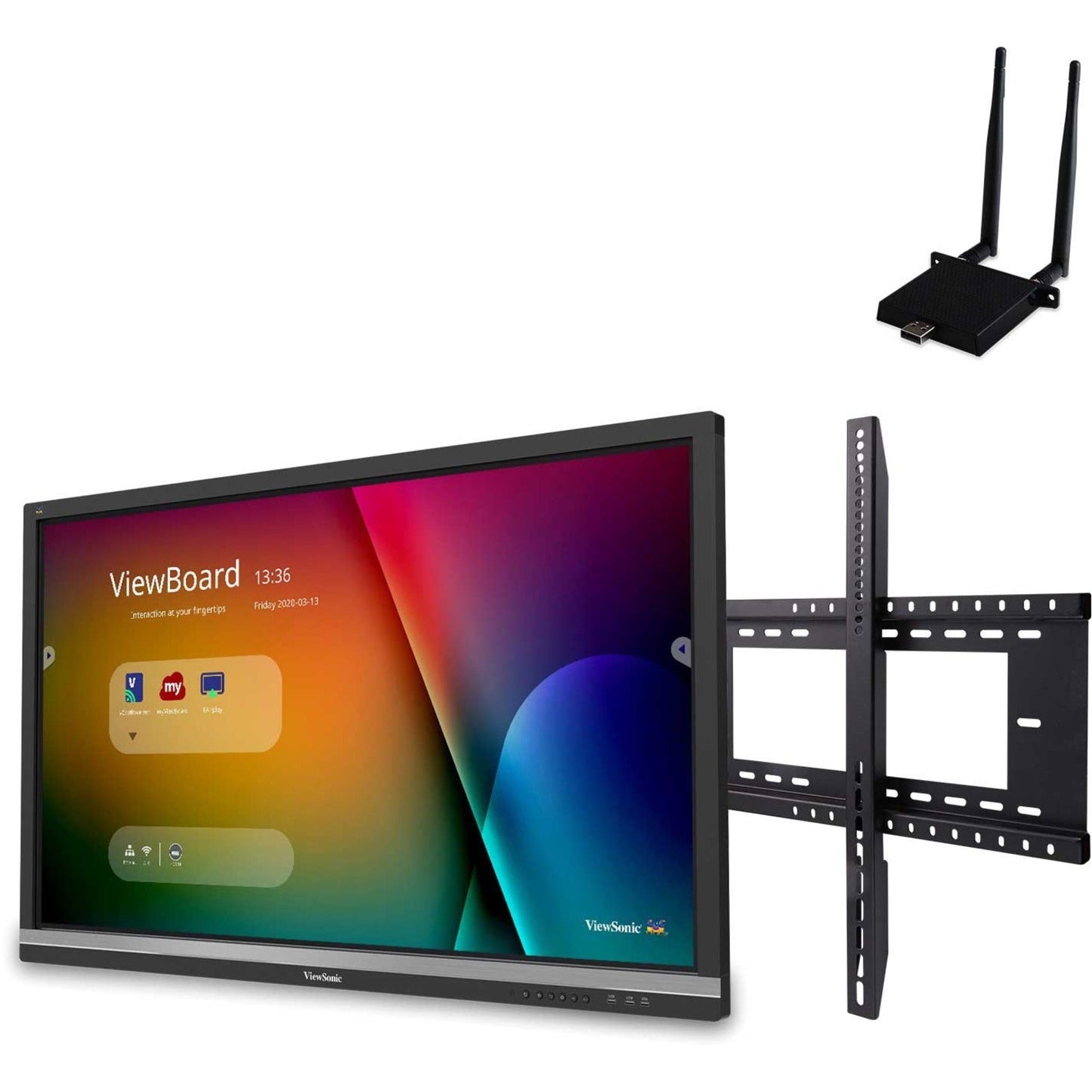 ViewSonic ViewBoard IFP5550-E1 - 4K Interactive Display with WiFi Adapter and Fixed Wall Mount - 350 cd/m2 - 55"