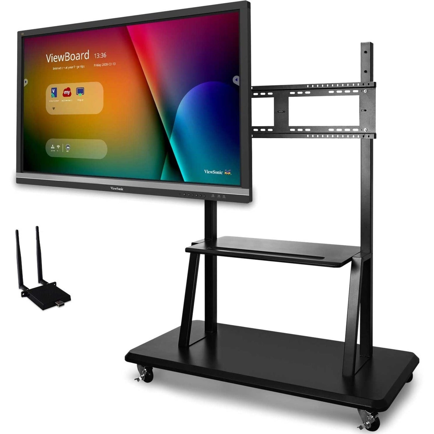 ViewSonic ViewBoard IFP5550-E2 - 4K Interactive Display with WiFi Adapter and Mobile Trolley Cart - 350 cd/m2 - 55"