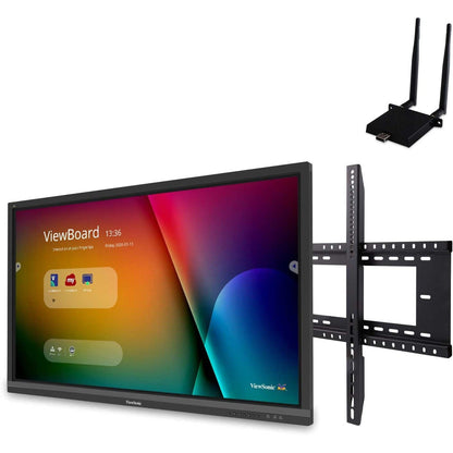 ViewSonic ViewBoard IFP6550-E1 - 4K Interactive Display with WiFi Adapter and Fixed Wall Mount - 350 cd/m2 - 65"