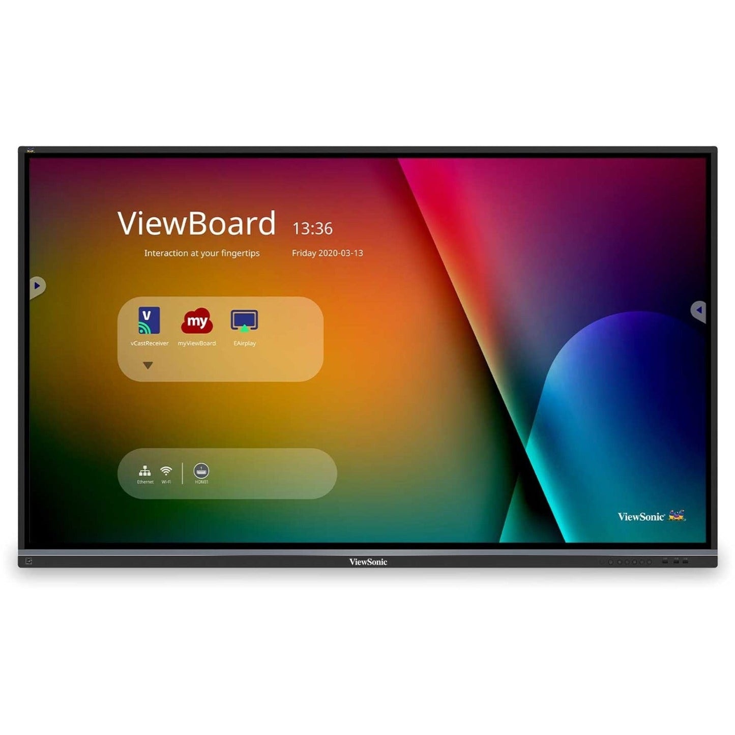 ViewSonic ViewBoard IFP7550-E1 - 4K Interactive Display with WiFi Adapter and Fixed Wall Mount - 350 cd/m2 - 75"