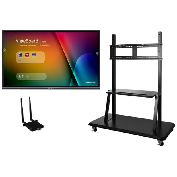 ViewSonic ViewBoard IFP7550-E2 - 4K Interactive Display with WiFi Adapter and Mobile Trolley Cart - 350 cd/m2 - 75"