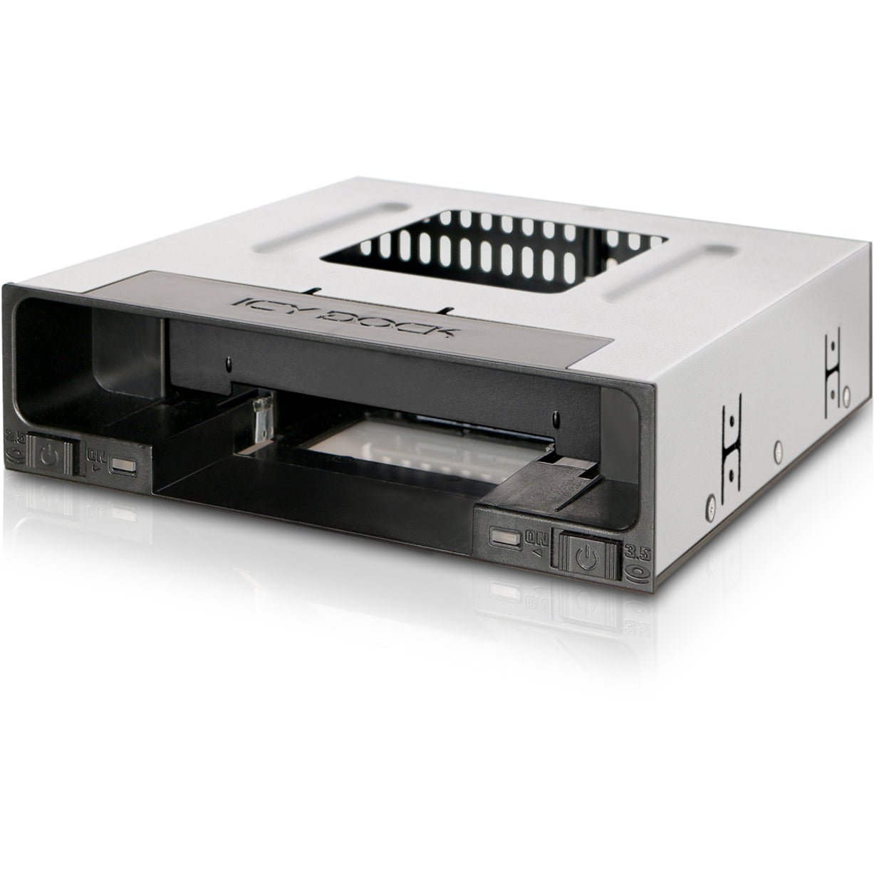 Icy Dock FlexiDOCK MB795SP-B Drive Enclosure for 5.25" - Serial ATA/600 Host Interface Internal - Black