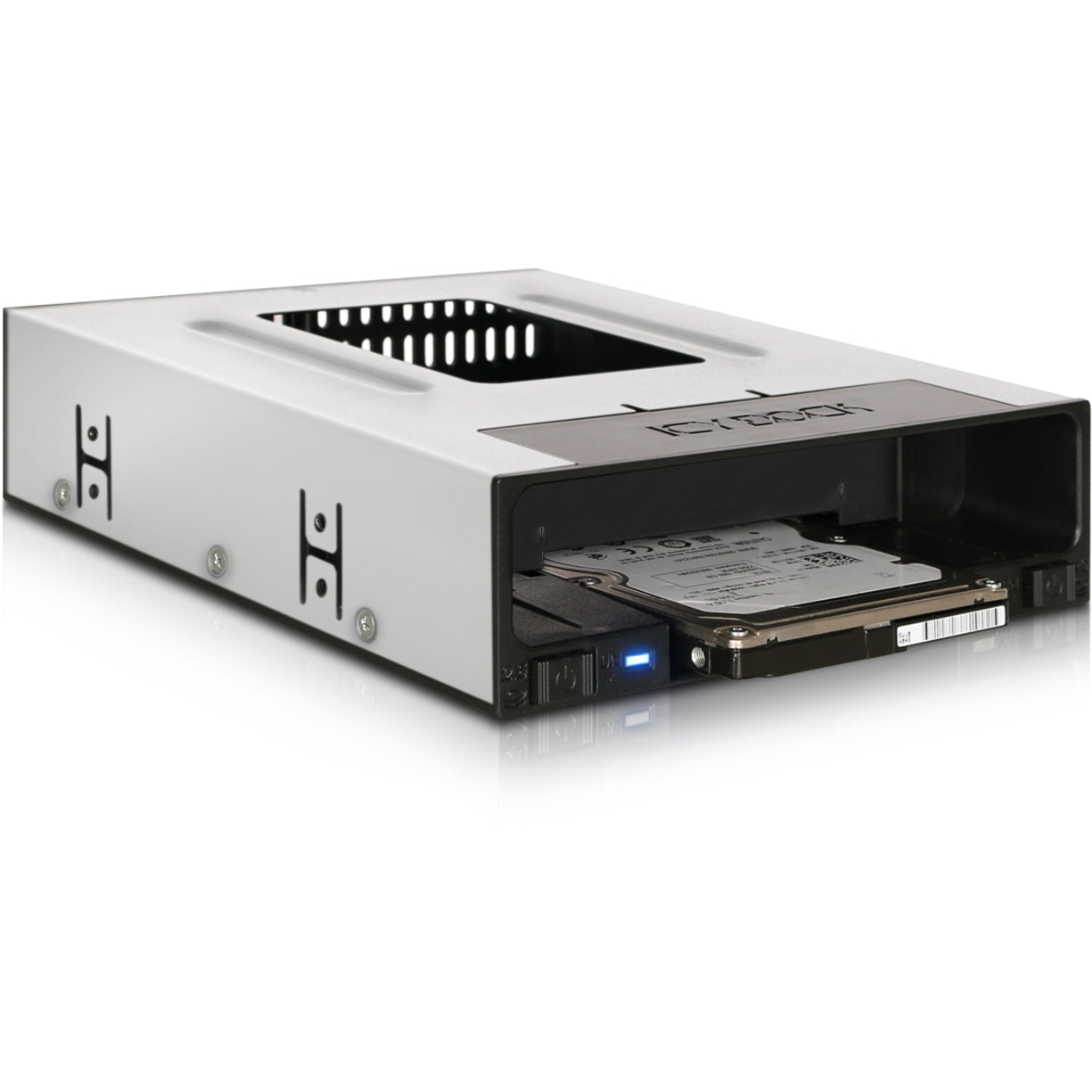 Icy Dock FlexiDOCK MB795SP-B Drive Enclosure for 5.25" - Serial ATA/600 Host Interface Internal - Black