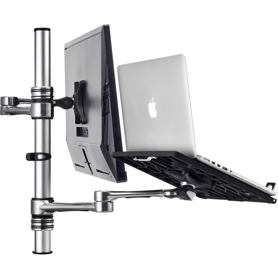 Atdec dual monitor/notebook desk mount - Flat and curved monitors up to 32in - VESA 75x75 100x100