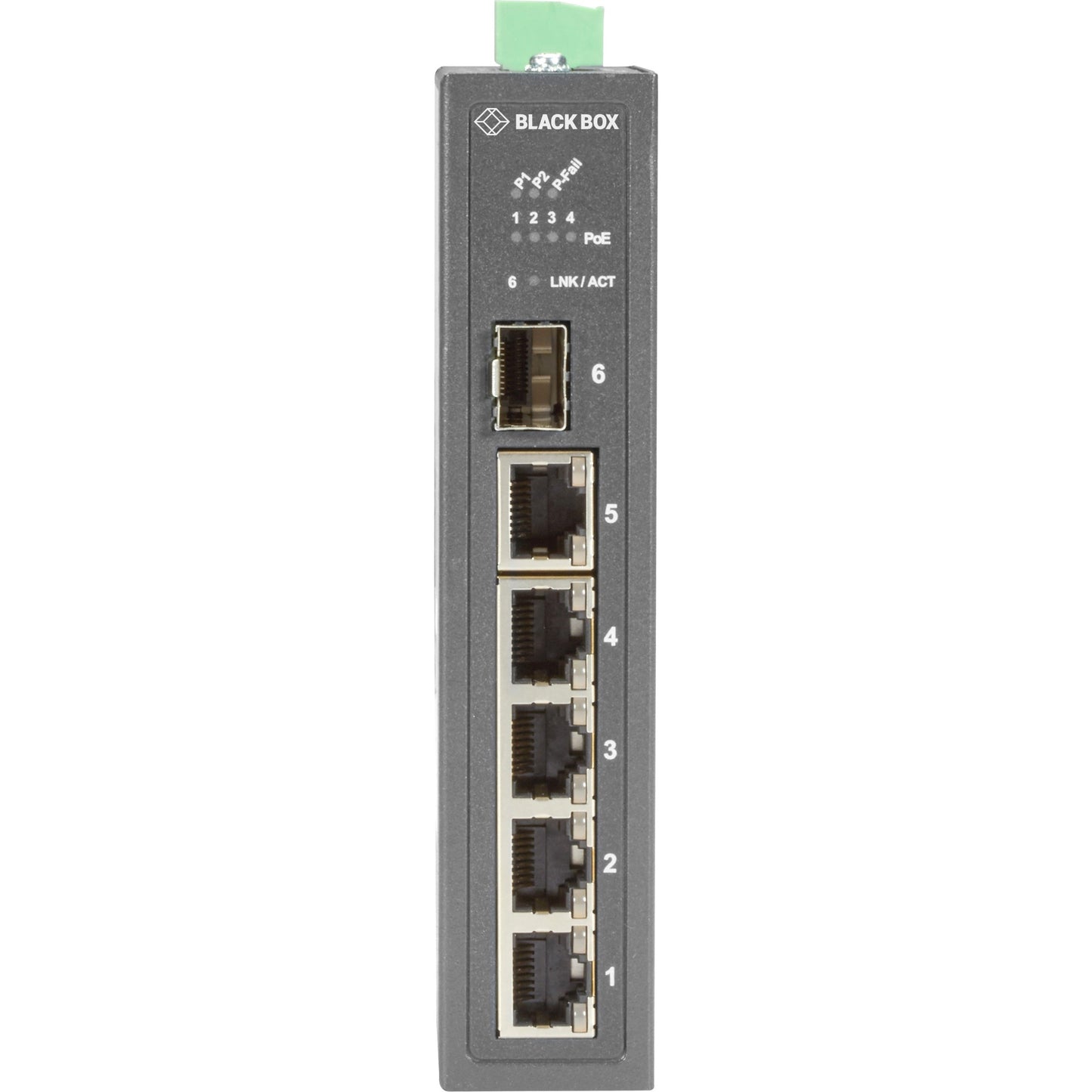 Black Box Industrial Ethernet PoE+ Switch - Unmanaged Extreme Temperature 6-Port