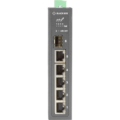 Black Box Industrial Ethernet PoE+ Switch - Unmanaged Extreme Temperature 6-Port