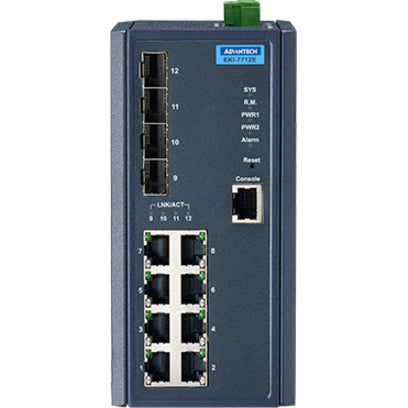 Advantech 8FE+4G SFP Managed Ethernet Switch