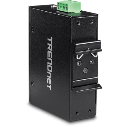 TRENDnet Industrial Gigabit UPoE Splitter Dual DC Power Outputs DIN-Rail or Wall-Mountable Adjustable Voltage Output TI-SG104