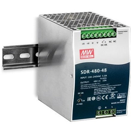 TRENDnet 480W 48V DC 10A AC to DC DIN-Rail Power Supply with PFC Function TI-S48048