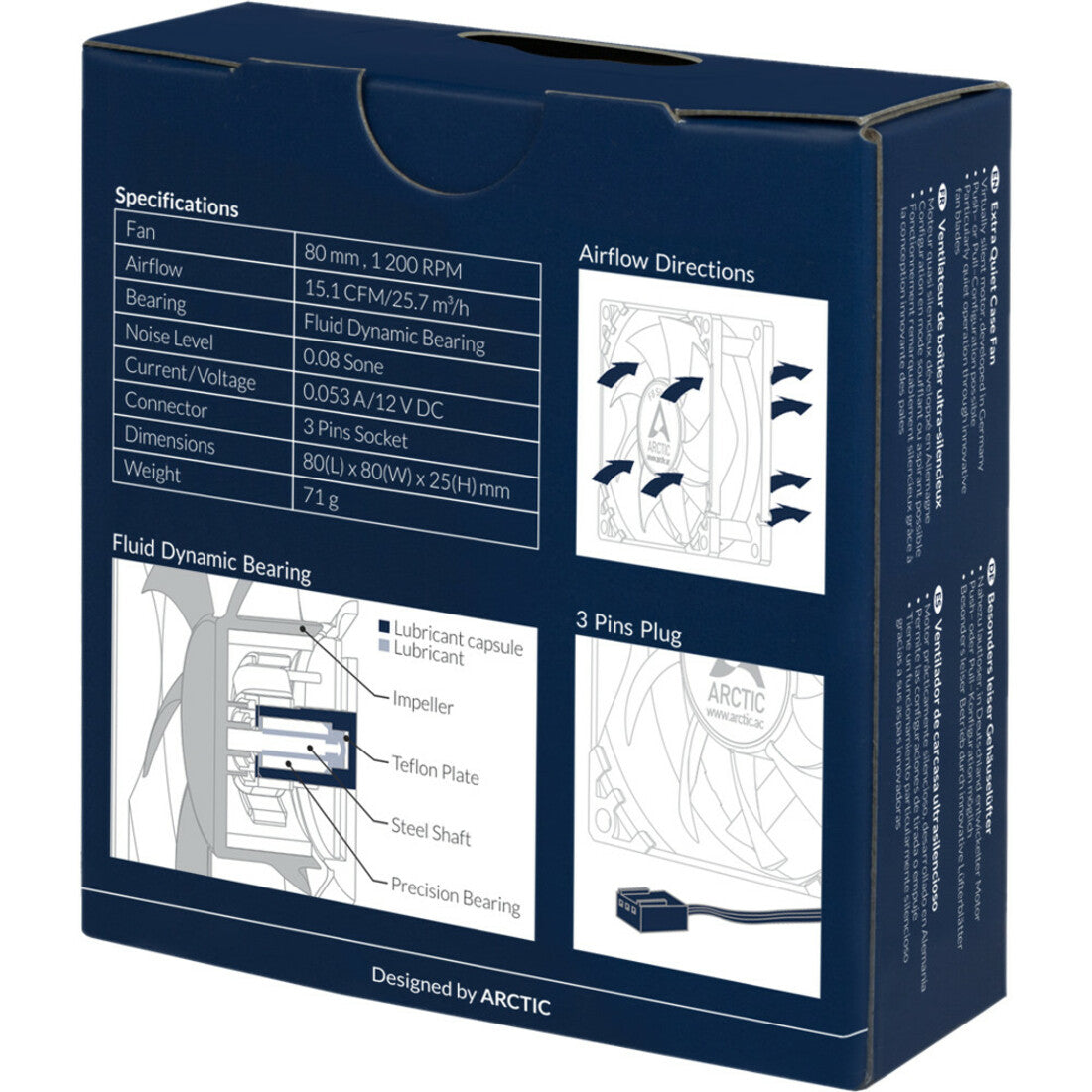 Arctic Cooling 3-Pin Fan with Standard Case - 1 Pack
