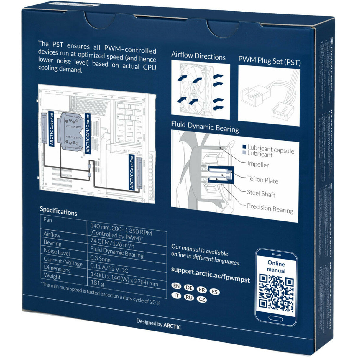Arctic Cooling 4-Pin PWM Fan with Standard Case