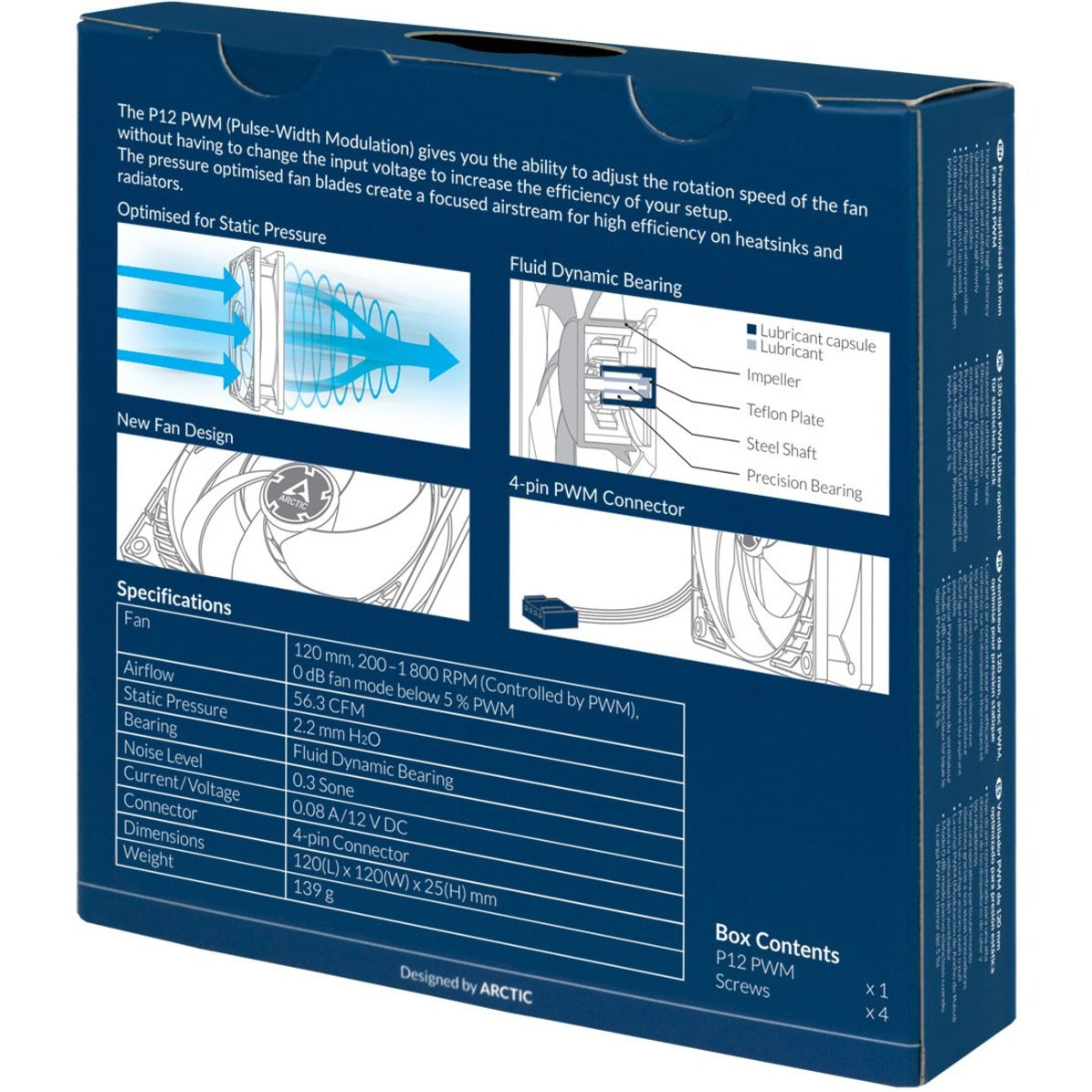 Arctic Pressure-optimised 120 mm Fan with PWM
