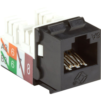 Black Box CAT6A Keystone Jack - Unshielded RJ45 Black