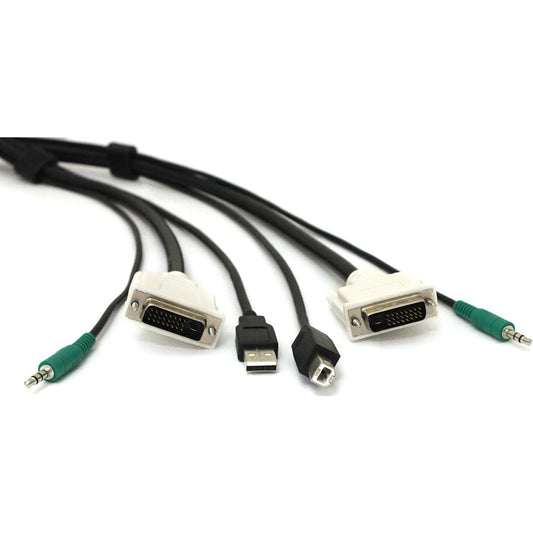 Black Box DVI KVM Cable - USB A-B 3.5mm Audio 10-ft. (3.0-m)