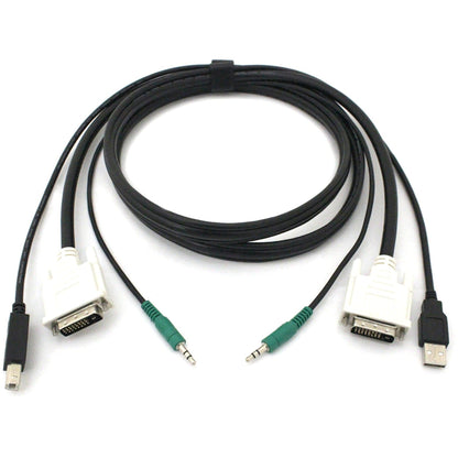 Black Box DVI KVM Cable - USB A-B 3.5mm Audio 10-ft. (3.0-m)