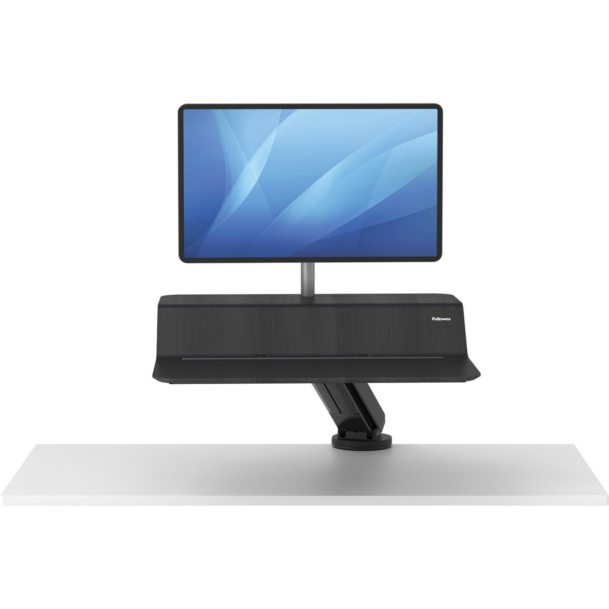 Fellowes Lotus&trade; RT Sit-Stand Workstation Black Single