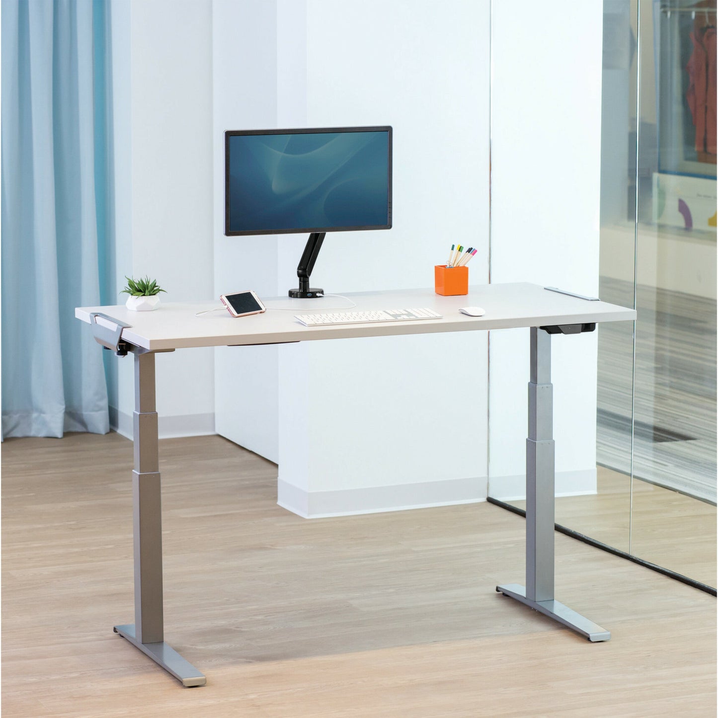 Fellowes High Pressure Laminate Desktop Gray - 72"x30"