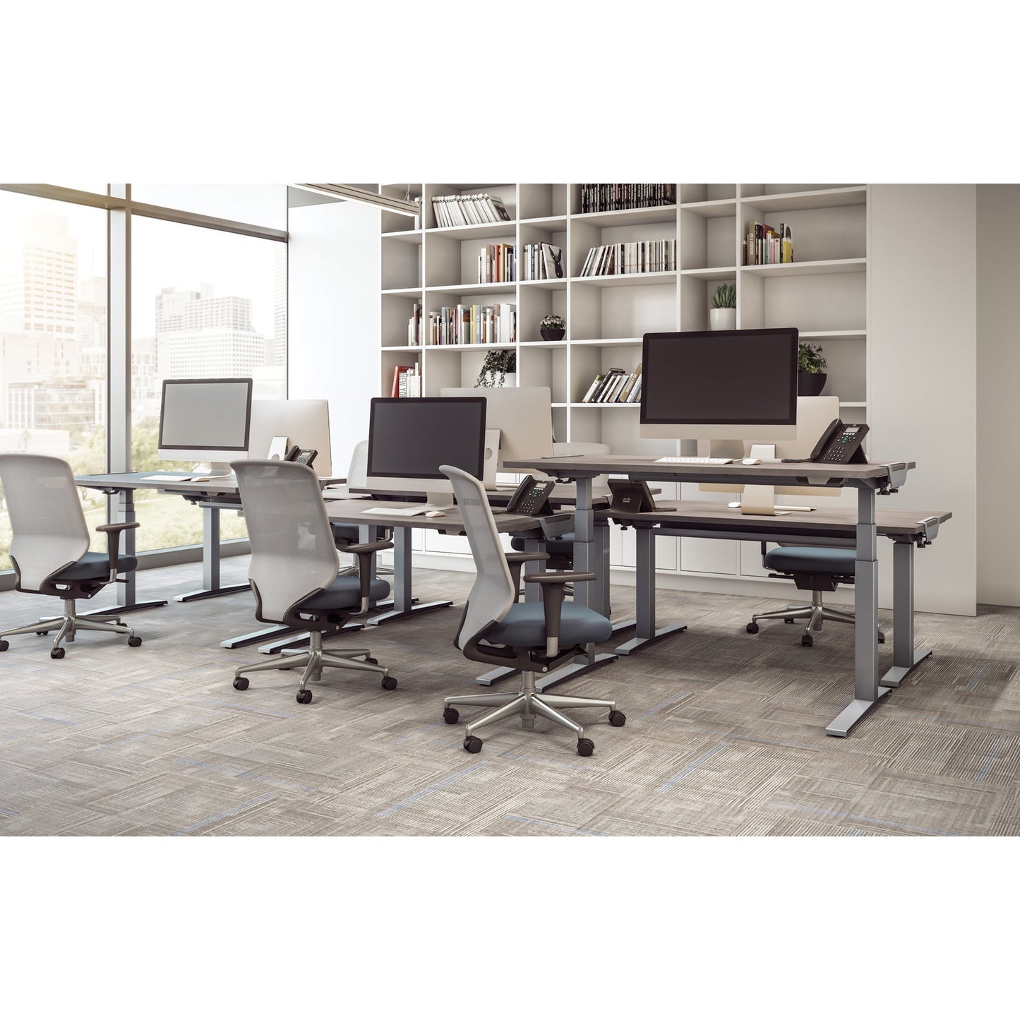 Fellowes High Pressure Laminate Desktop Gray Ash - 48"x24"