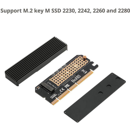 SIIG Full Speed M.2 NVMe SSD to PCIe Adapter with Heatsink