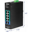 10PORT MANAGED POE+ DIN-RAIL   
