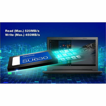 Adata Ultimate SU630 ASU630SS-960GQ-R 960 GB Solid State Drive - 2.5" Internal - SATA (SATA/600) - Black