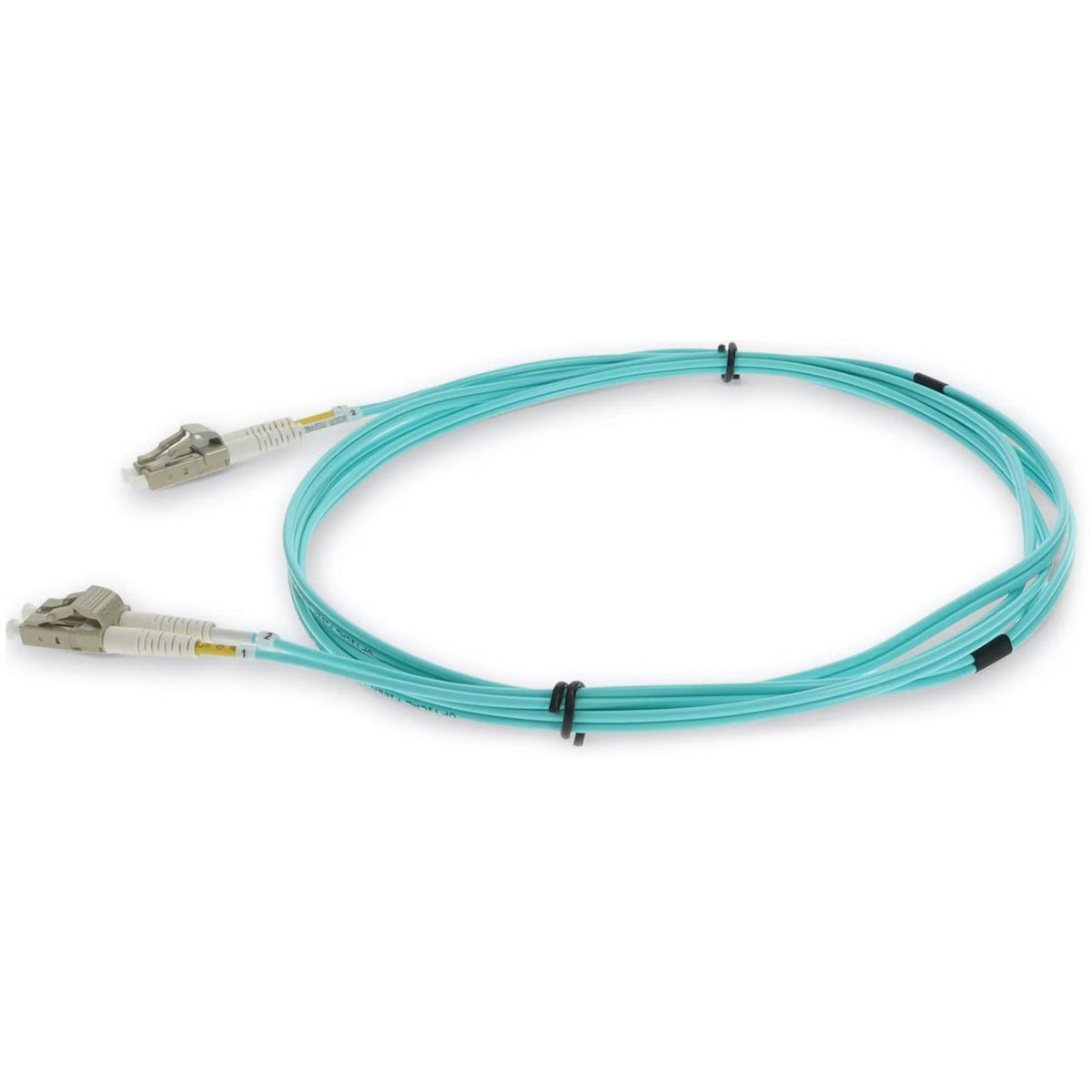 AddOn 1m LC (Male) to LC (Male) Aqua OM3 Duplex OFNR (Riser-Rated) Straight Fiber Patch Cable