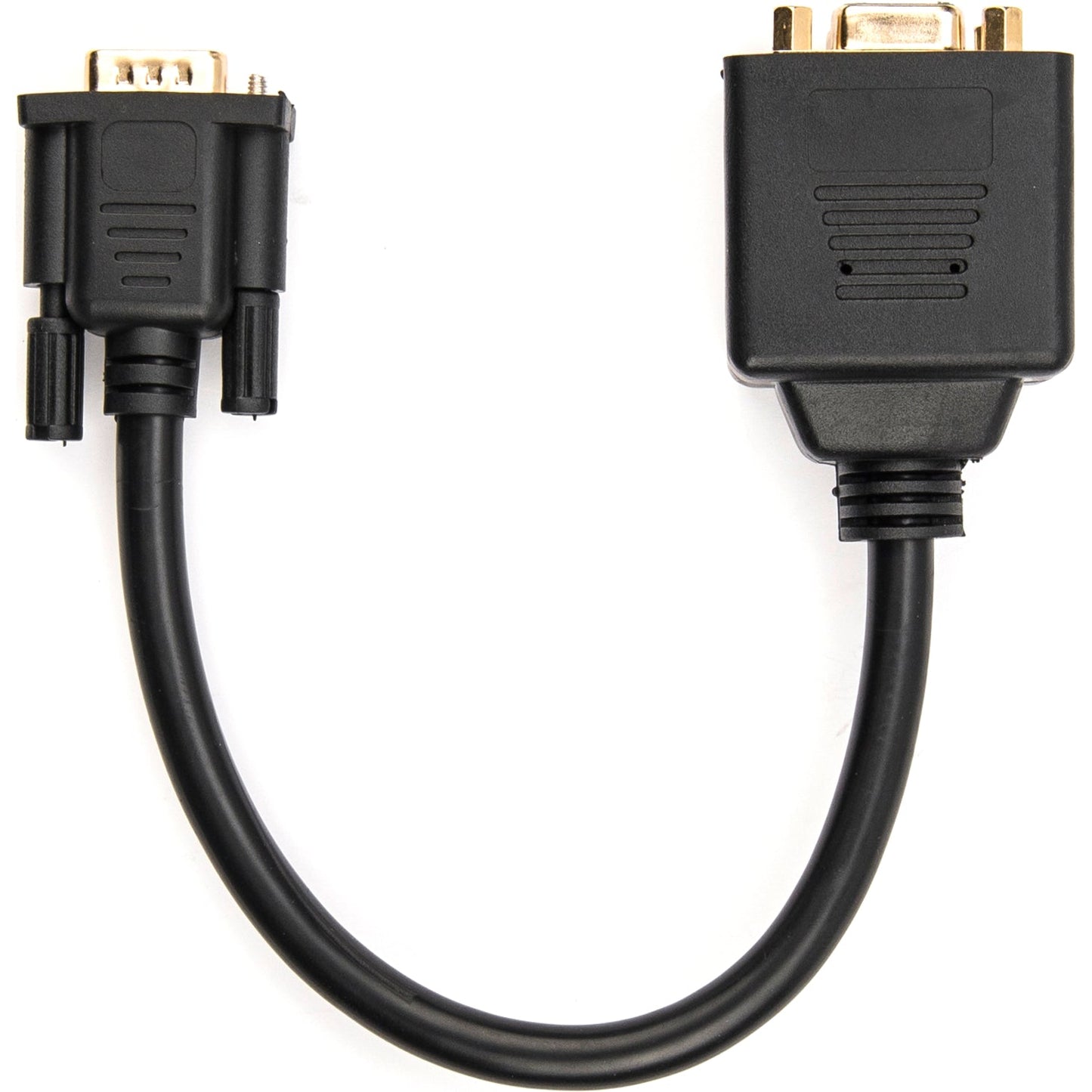 Rocstor Premium 1 ft VGA to 2x VGA Video Splitter Cable M/F - DB-15 Male - DB-15 Female - Black