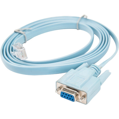 Rocstor Premium 6 ft Cisco&reg; console router cable - RJ45 (m) - DB9 (f) - RJ-45 Male Network - DB-9 Female Serial - Blue - Blue Cisco Router Cable - M/F