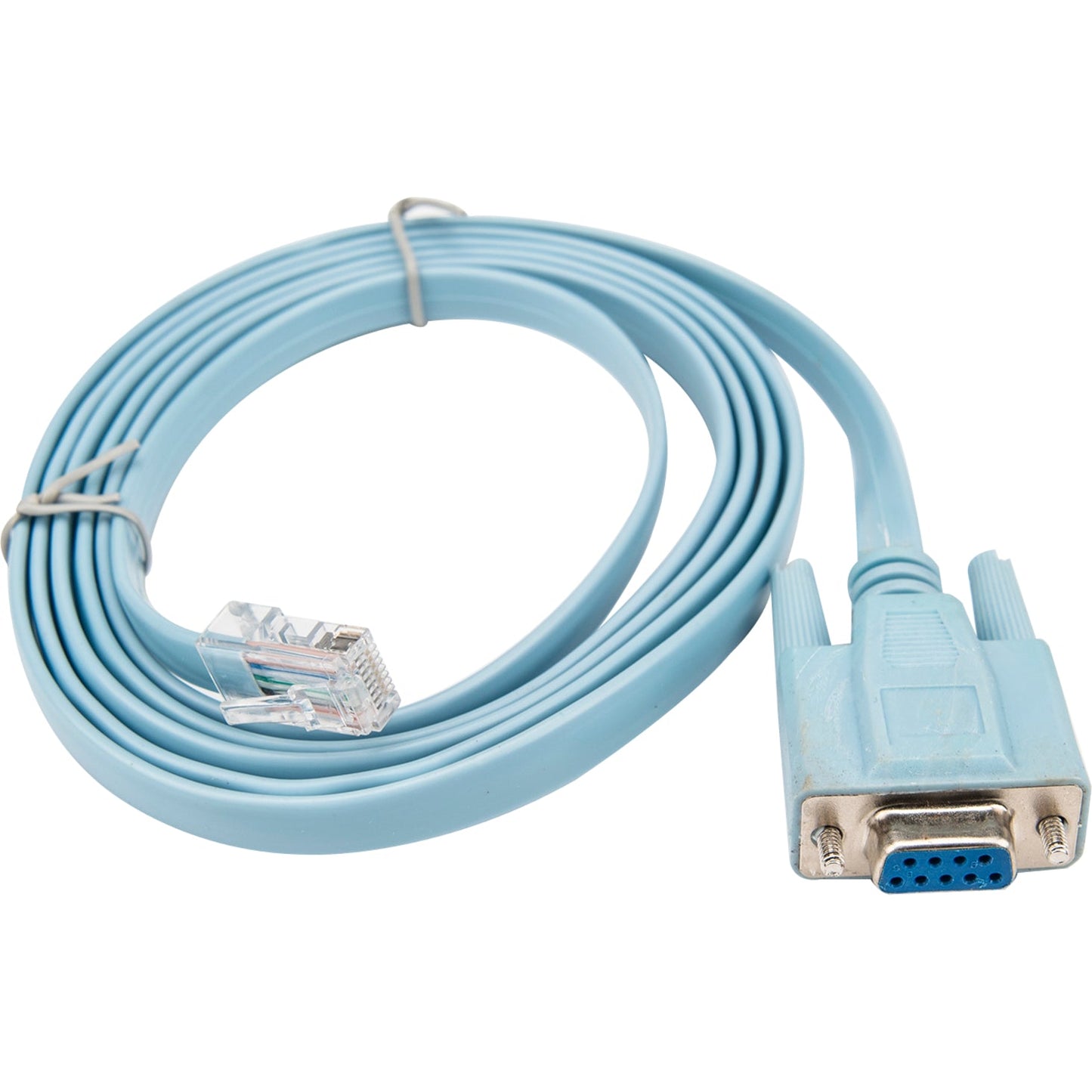 Rocstor Premium 6 ft Cisco&reg; console router cable - RJ45 (m) - DB9 (f) - RJ-45 Male Network - DB-9 Female Serial - Blue - Blue Cisco Router Cable - M/F