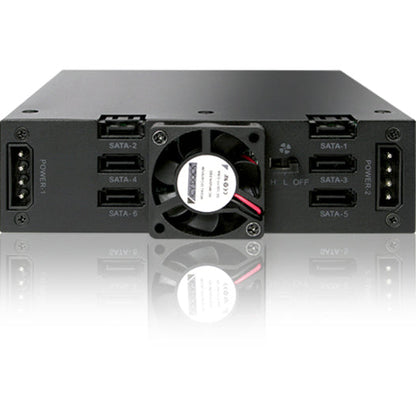 Icy Dock ToughArmor MB996SK-6SB Drive Enclosure for 5.25" - Serial ATA/600 Host Interface Internal - Black