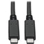 Tripp Lite USB-C Cable (M/M) USB 3.2 Gen 2 (10 Gbps) 5A (100W) Rating USB-IF Certified Thunderbolt 3 Compatible 3 ft. (0.91 m)