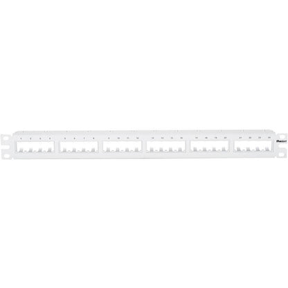 PanNet Mini Com 24-port Modular Flush Mount Patch Panel in White (1RU)