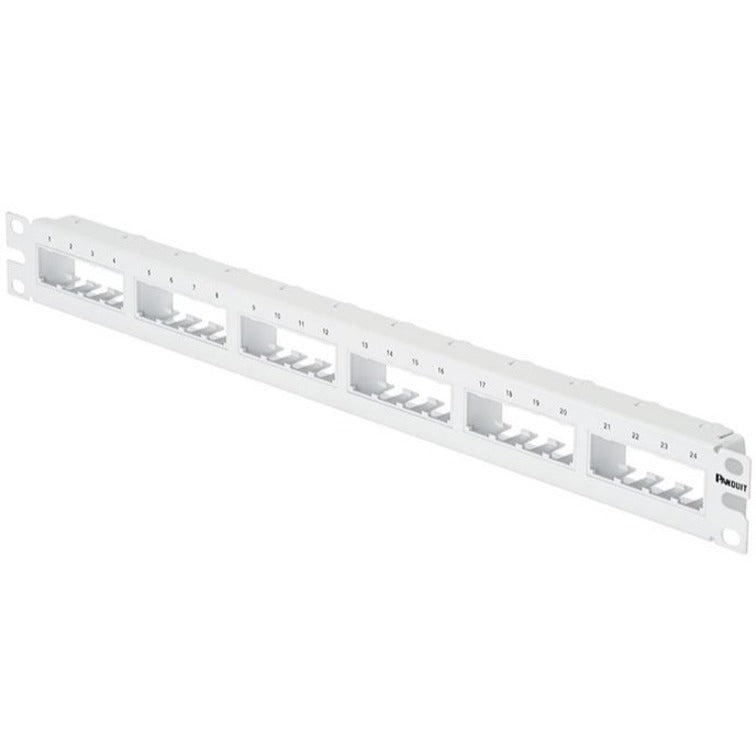 PanNet Mini Com 24-port Modular Flush Mount Patch Panel in White (1RU)