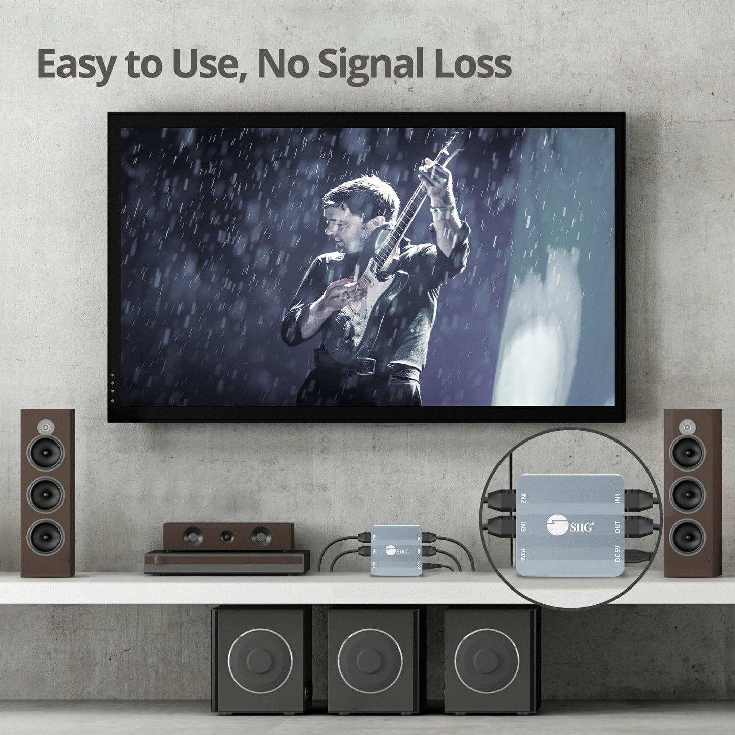 SIIG 3x1 S/PDIF Toslink Switch CE-AU0111-S1