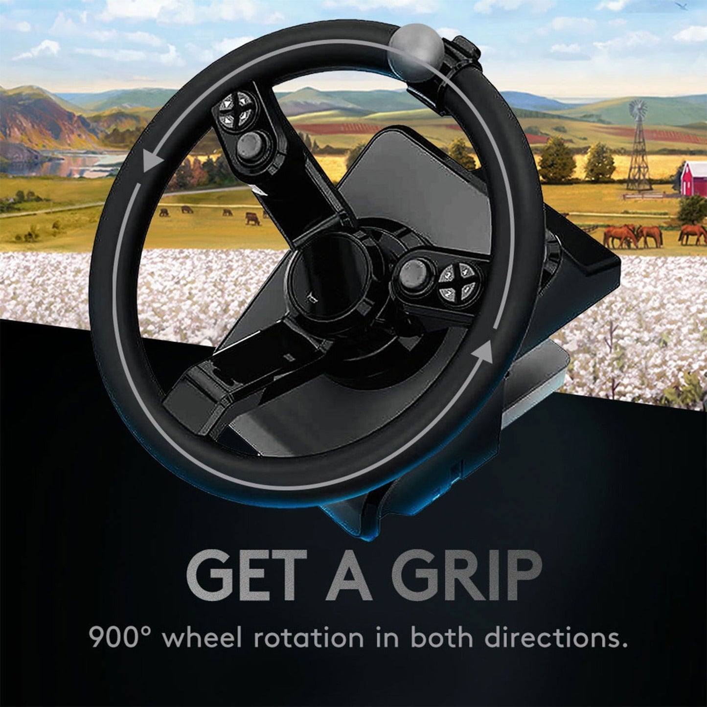 Logitech G Heavy Equipment Bundle Simulation Wheel Pedals and Side Panel Control Deck