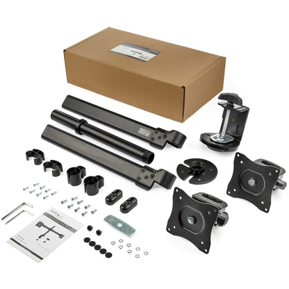 StarTech.com Desk-Mount Dual-Monitor Arm For up to 27"(17.6lb/8kg) Monitors Low Profile Design Clamp/Grommet Mount Dual Monitor Mount