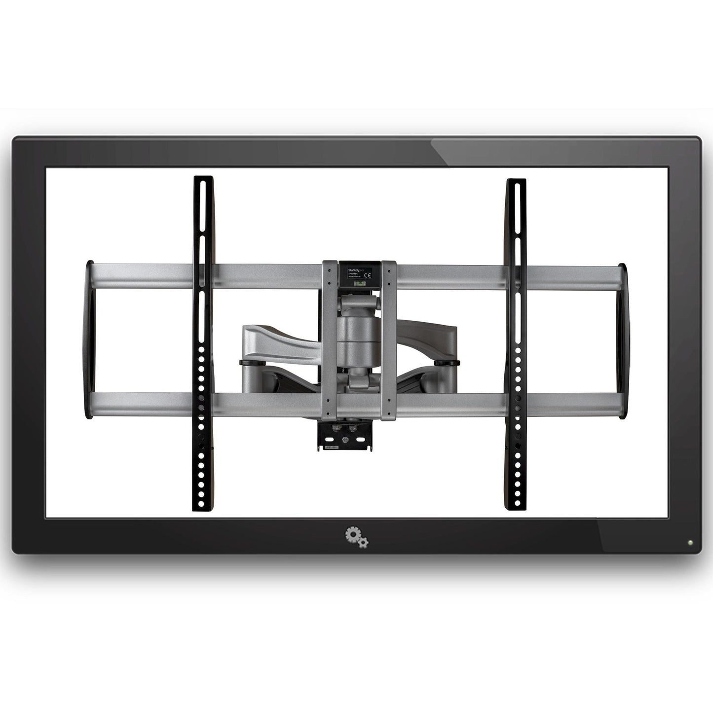 StarTech.com Full Motion TV Wall Mount for 32"-75" VESA Display Heavy Duty Articulating Adjustable Large TV Wall Mount Bracket Silver