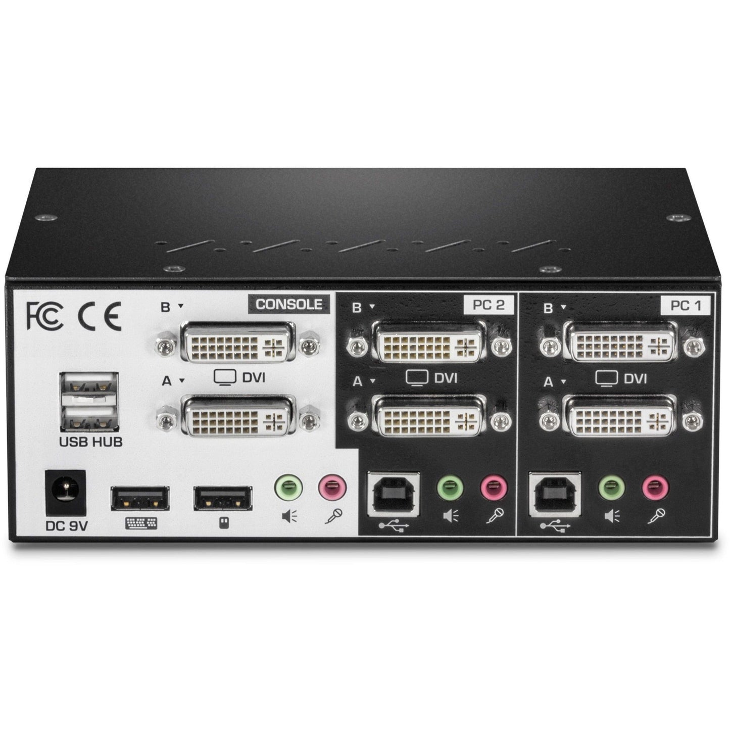 TRENDnet 2-Port Dual Monitor DVI KVM Switch with Audio 2-Port USB 2.0 Hub Digital Resolutions up to 1920 x 1200 Analog Resolutions up to 2048 x 1536 TK-232DV