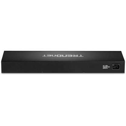 TRENDnet 24-Port Gigabit Switch with 2 X 10G SFP+ Slots; Fanless Design; 19? 1U Rack mountable; TEG-30262