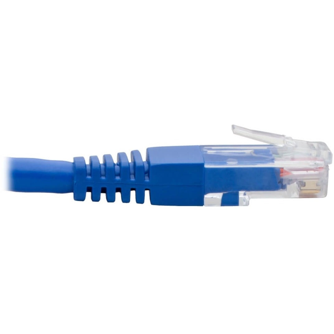 Tripp Lite Down-Angle Cat6 Gigabit Molded UTP Ethernet Cable (RJ45 Right-Angle Down M to RJ45 M) Blue 1 ft. (0.31 m)